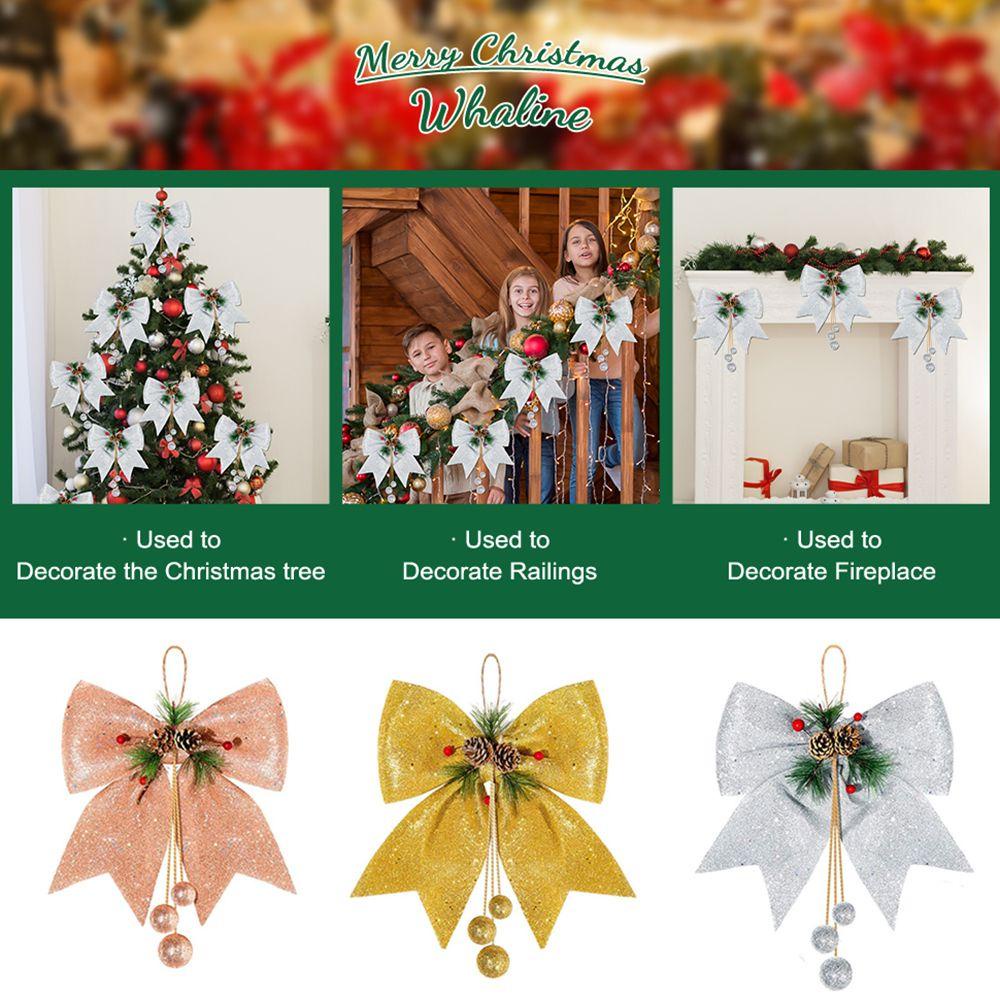 CONOPERY Nơ Ruy Băng Kim Tuyến Trang Trí Cây Thông Giáng Sinh