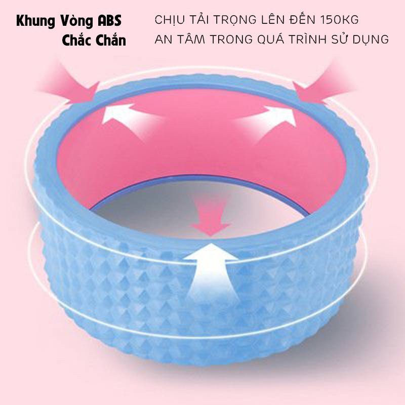 Vòng Yoga 14cm Gai Massage Khung Vòng ABS bản rộng 14cm trọng lượng 1.5kg Chịu Lực Cao