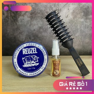 Pomade vuốt tóc reuzel fiber pomade - 113g + tặng lược + xịt dưỡng tóc reuzel tonic 20ml