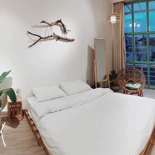 Giường pallet 1m - 1m8 Hồng phát homestay
