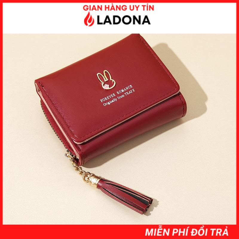 Ví nữ mini cao cấp ngắn cute nhỏ gọn bỏ túi thời trang giá rẻ LADONA VN10