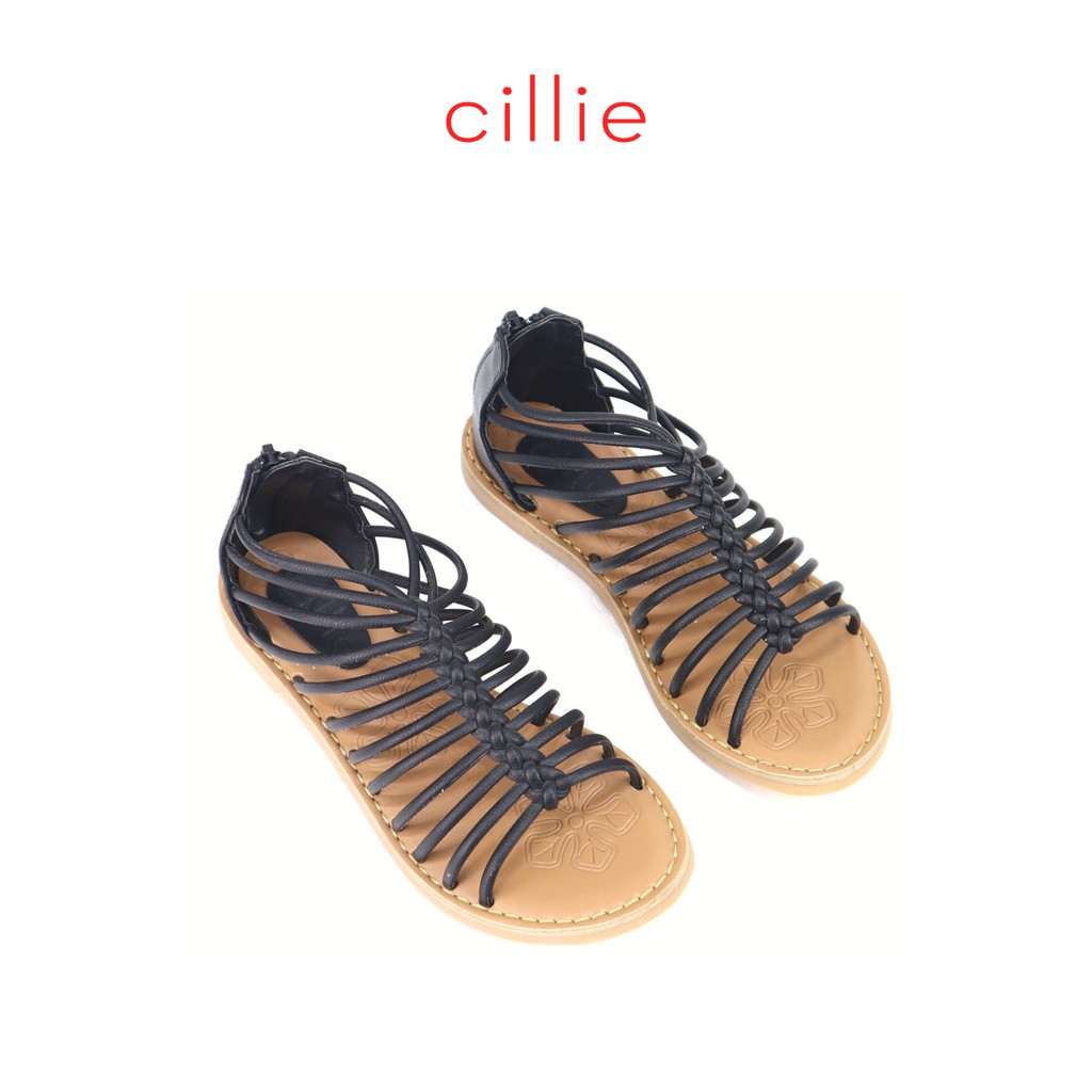 Giày sandal nữ chiến binh cho bé đế bệt khóa hậu tiện lợi thời trang đi học đi chơi Cillie 1063