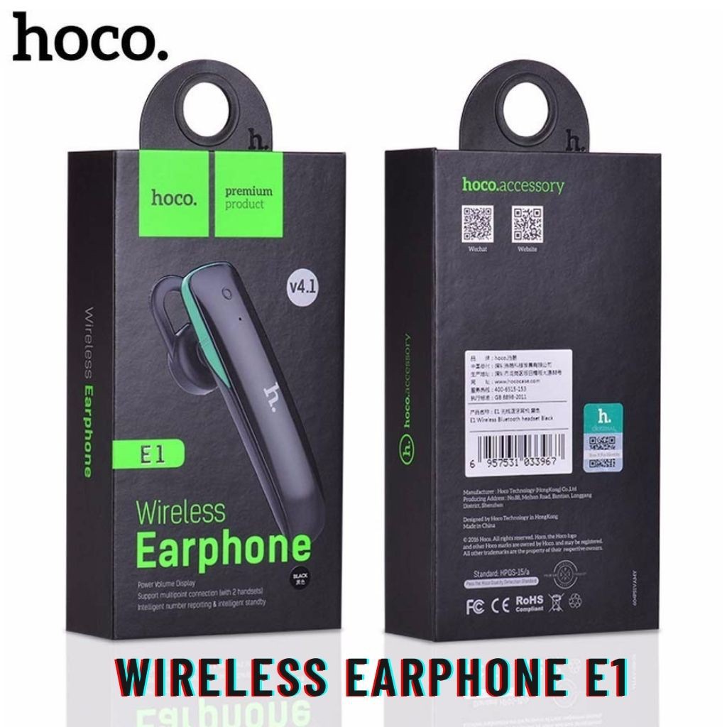Tai Nghe Bluetooth HOCO E1 ♥ Không Dây Chống Ồn Tương Thích Với Mọi Thiết Bị Điện Thoại - Tuấn Phụ Kiện