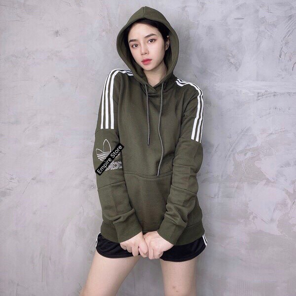 Áo Nỉ Hoodie Adi.das Màu Xanh XUẤT DƯ FULL TEM TAG CODE