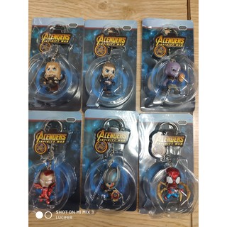 Mô hình, móc khóa Avenger Captain chibi cổ lò xo