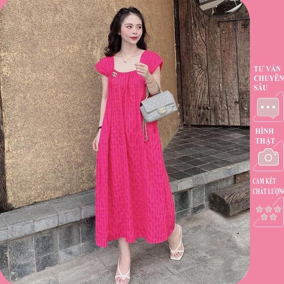 VÁY 2 DÂY KẺ CARO TRẺ TRUNG BẦU BÌ BON CHEN THOẢI MÁI
