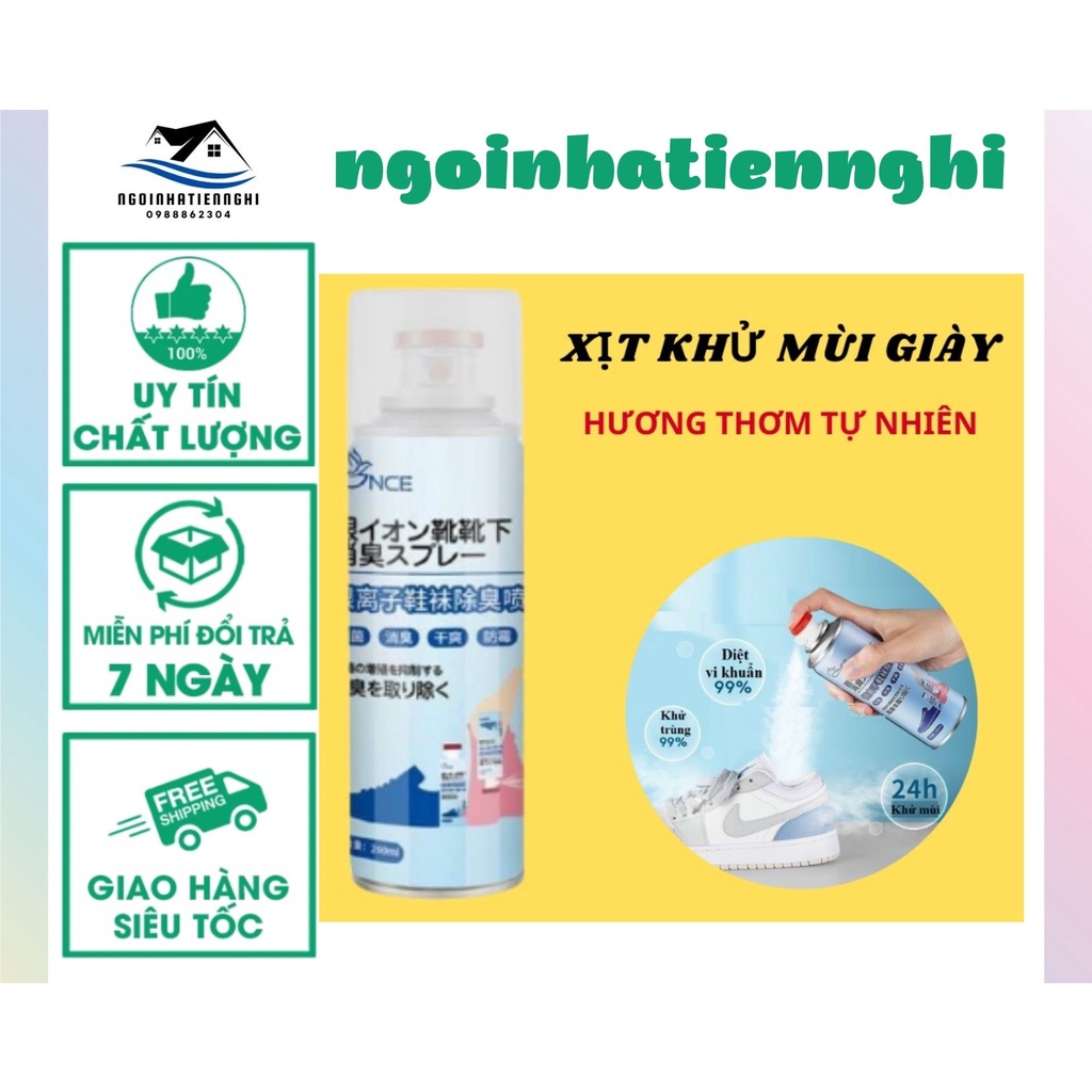 Chai xịt khử mùi hôi giày dép công nghệ nano hương thơm tự nhiên thơm giày lưu hương chống thối chân