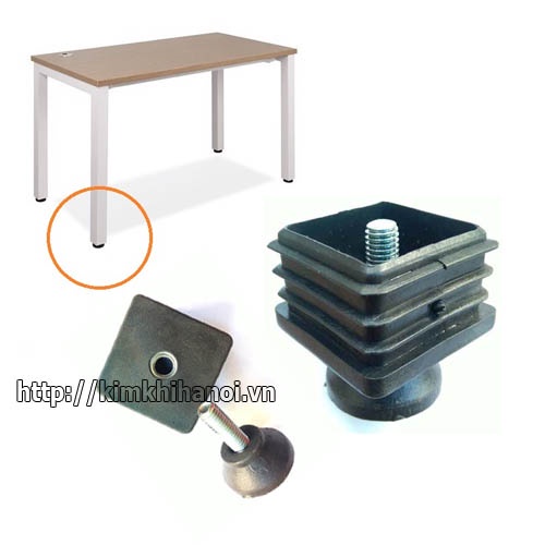 Chân tăng chỉnh chiều cao hộp vuông 40x40 ren M8