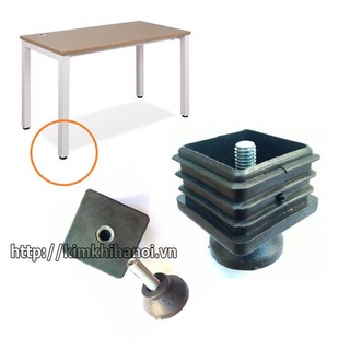 Chân tăng chỉnh chiều cao hộp vuông 40x40 ren M8