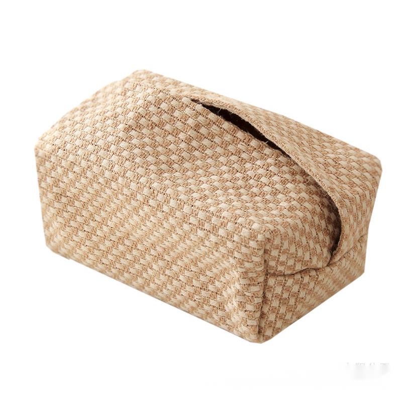 Hộp Đựng Khăn Giấy Bằng Vải Lanh Cotton Phong Cách Nhật Bản Đơn Giản