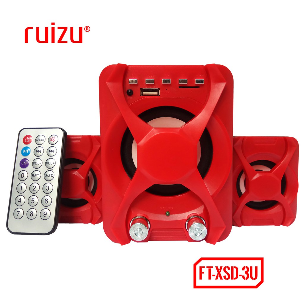 LOA VI TÍNH RUIZU 2.1 XSD3U KÈM BLUETOOTH,TÍCH HỢP THẺ NHỚ FM