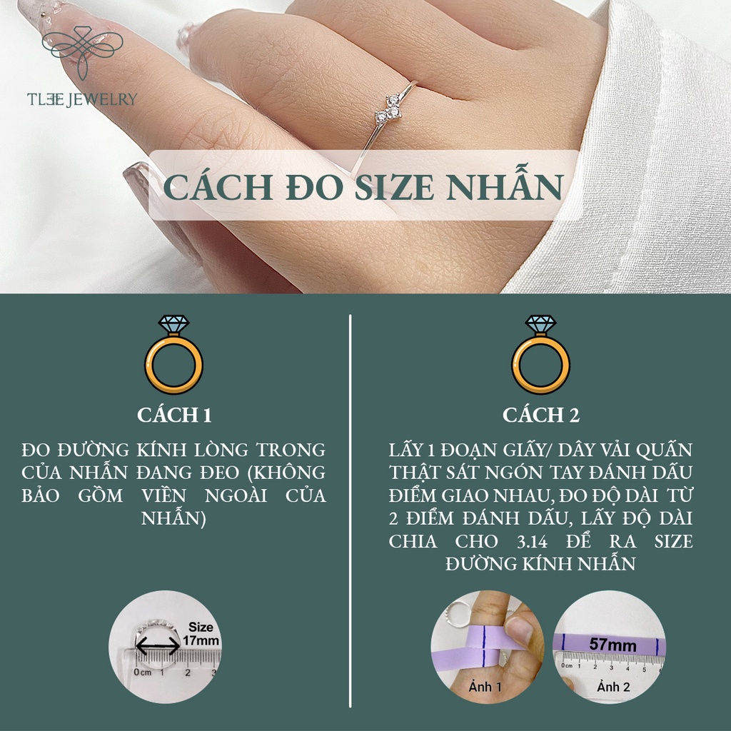 Nhẫn bạc nữ TLEE tim tiny mảnh NCJ A0126