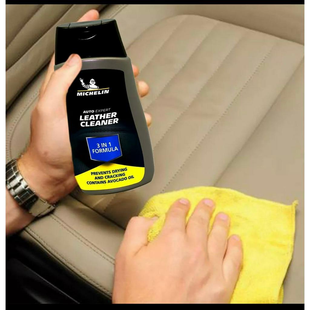 Dung Dịch Chăm Sóc Và Dưỡng Bóng Nội Thất Ô Tô Bằng Da MICHELIN Leather Cleaner 32187 250ml (Hàng Chính Hãng)