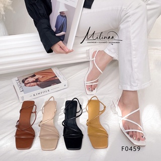 GIÀY SANDAL NỮ GÓT TRONG 4P QUAI CHỮ Z MÃNH F0459