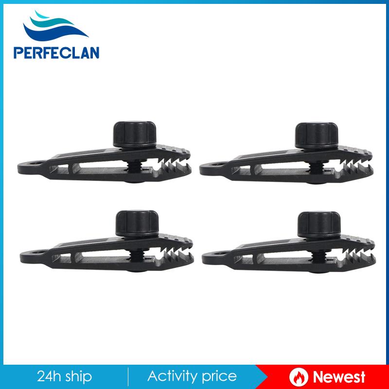 Set 4 Kẹp Lều Cắm Trại Bằng Nylon Chịu Được Sức Nặng Kèm Vít Cố Định Ngón Tay