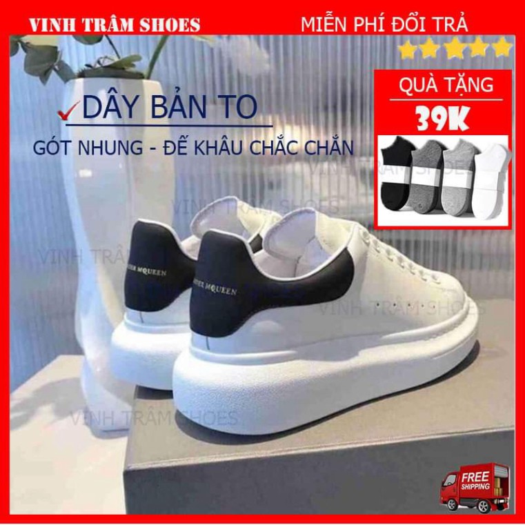 [ FREE SHIP ] [ TẶNG TẤT ] Giày thể thao sneaker nam nữ M C gót nhung đen - Hàng sẵn kho từ 35 - 43|NGUYỄN TRÂM 93 bảo h