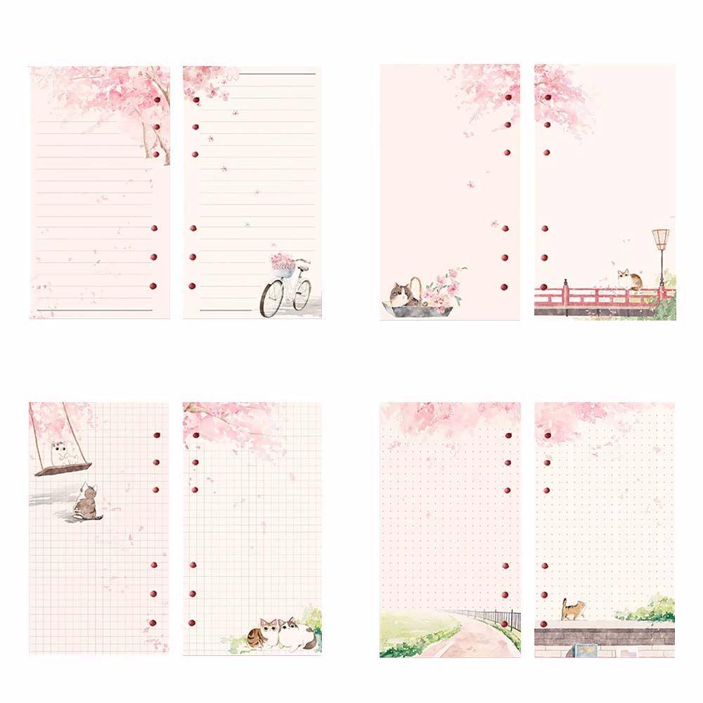 PEWANY Bộ 80 Tờ Giấy Lót Sổ Tay In Họa Tiết Chiếc Lá Xinh Xắn Tiện Dụng