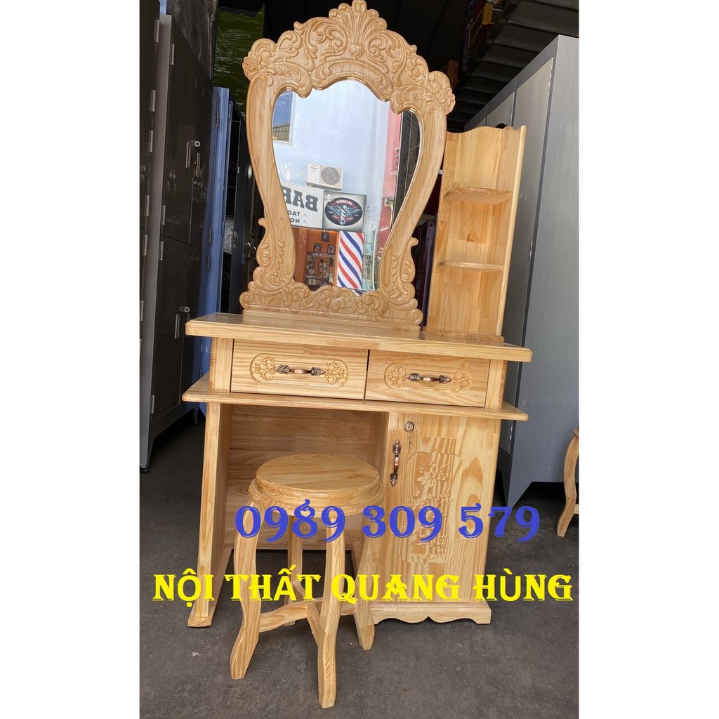 BÀN TRANG ĐIỂM GỖ THÔNG TỰ NHIÊN DÀNH CHO PHÁI NỮ | BigBuy360 - bigbuy360.vn