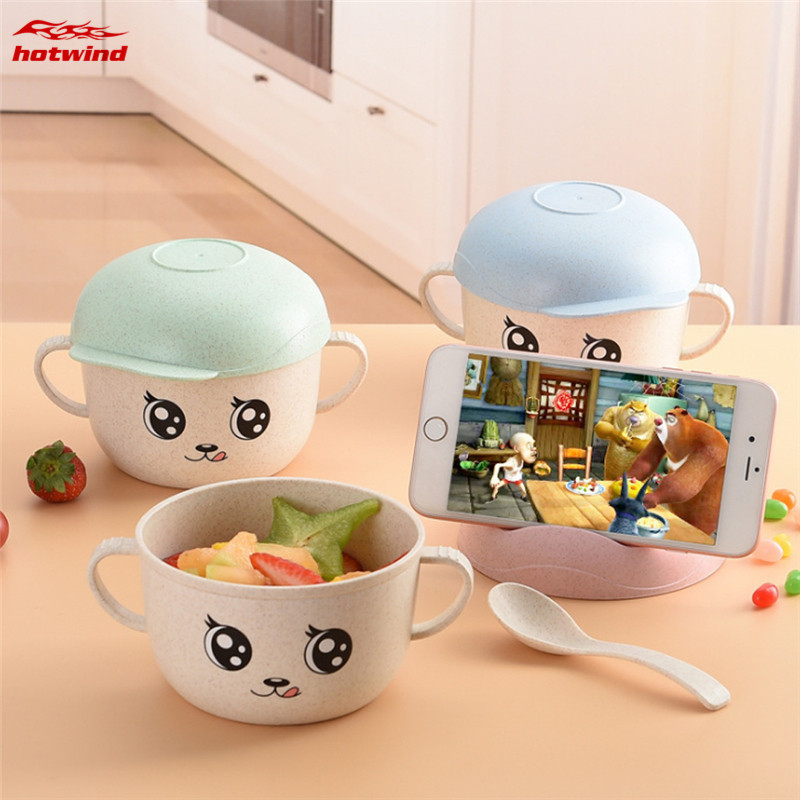 HW Set 2 Bát Ăn In Hình Dễ Thương Cho Bé