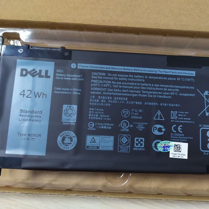 [FREESHIP] 💖 Pin Laptop Dell Vostro 5468 5567 5568 5471 5481 5581 5584 5480 WDXOR 42Wh  Hàng Zin Nhập Khẩu. | BigBuy360 - bigbuy360.vn