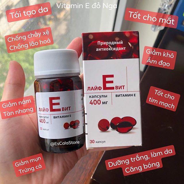 Viên Uống Vitamin E Nga Đỏ CS85- HÀNG CHÍNH HÃNG