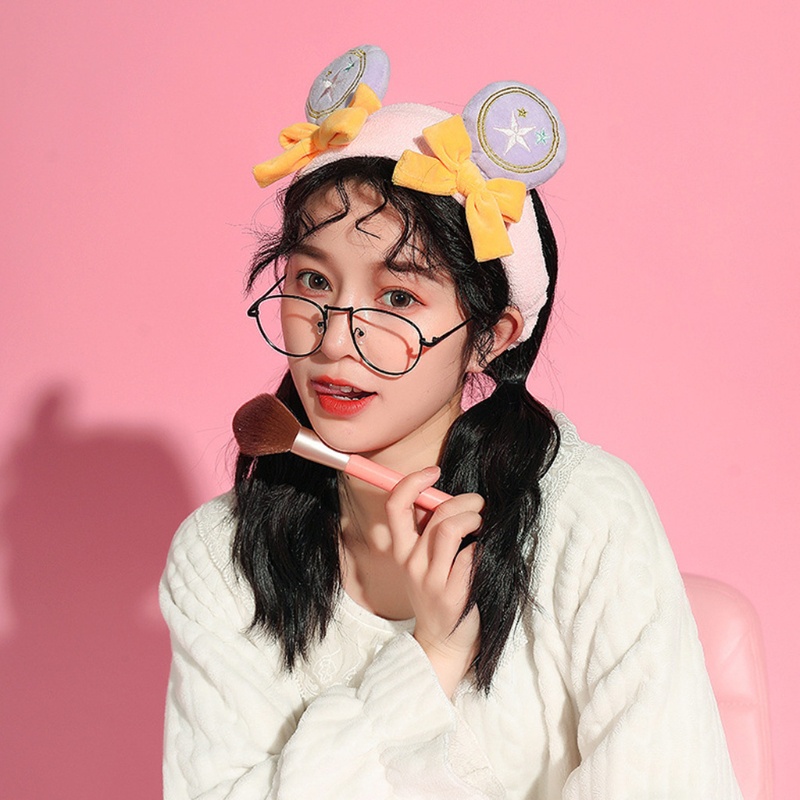 Băng Đô Lông Nhung Mềm Mại Kiểu Hoạt Hình Dễ Thương Dùng Trang Điểm Spa