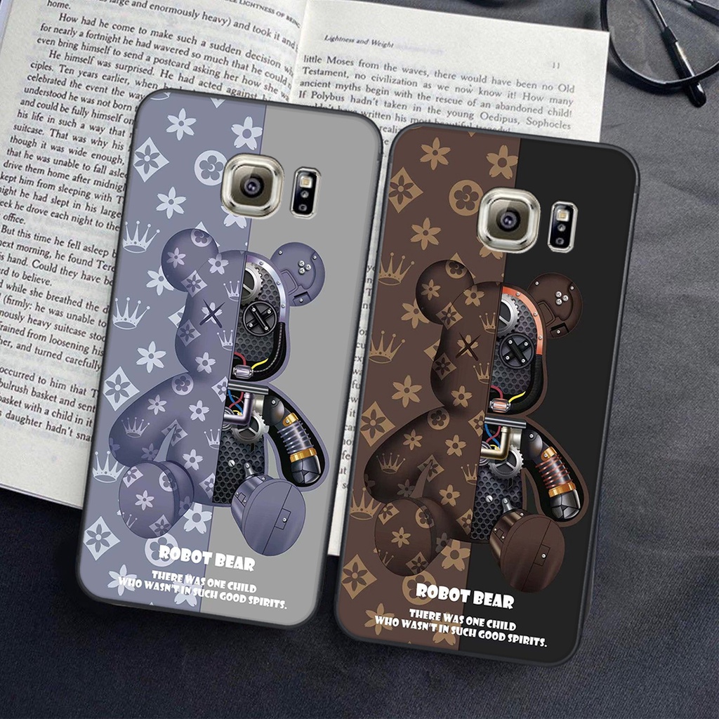 Ốp lưng Samsung Galaxy S6 / S6 EDGE in hình Gấu nâu - hồng, Gấu Be@rick  cực CUTE, DỄ THƯƠNG