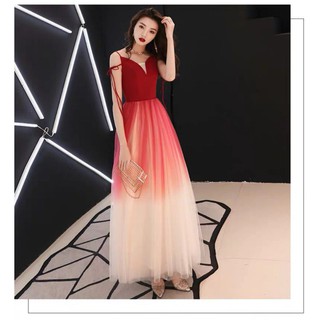 Đầm nữ maxi phối lưới thanh lịch