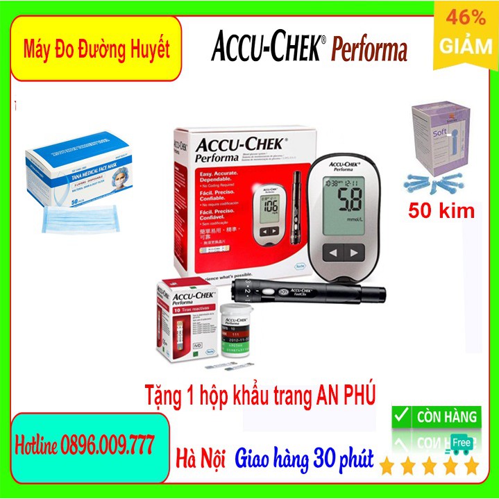 Máy Đo Đường Huyết accu-check Performa đủ bộ