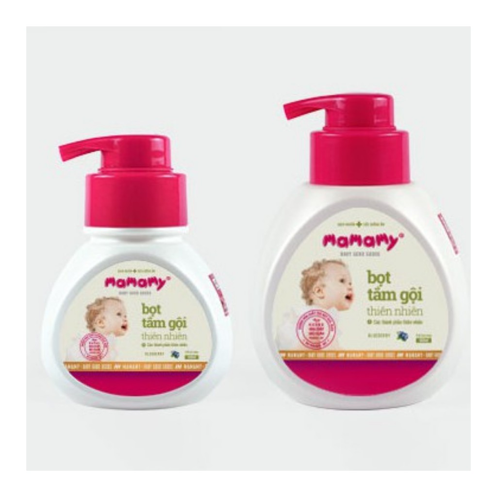 Bọt Tắm Gội 2 in 1 Thiên Nhiên Sạch Khuẩn, Dưỡng Ẩm Cho Bé Mamamy (200ml & 400ml)