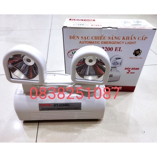 Đèn sạc sự cố Kentom KT-2200 EL mắt ếch 2 x 6W
