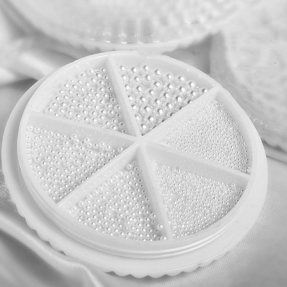 Phụ Kiện Trang Trí Móng Tay Hình Bán Nguyệt Màu Trắng Thuần Khiết DIY