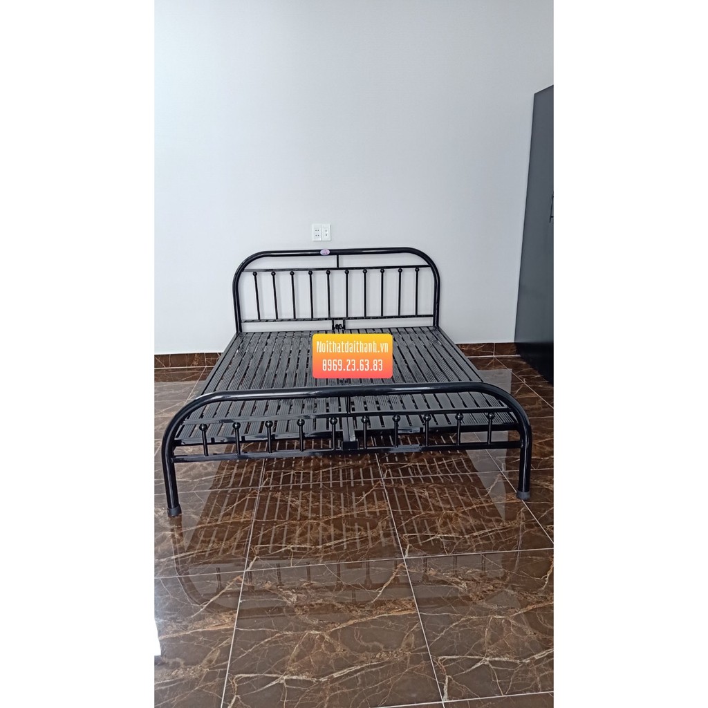 Giường sắt 1m2x2m chấm bi Đại THÀNH | BigBuy360 - bigbuy360.vn