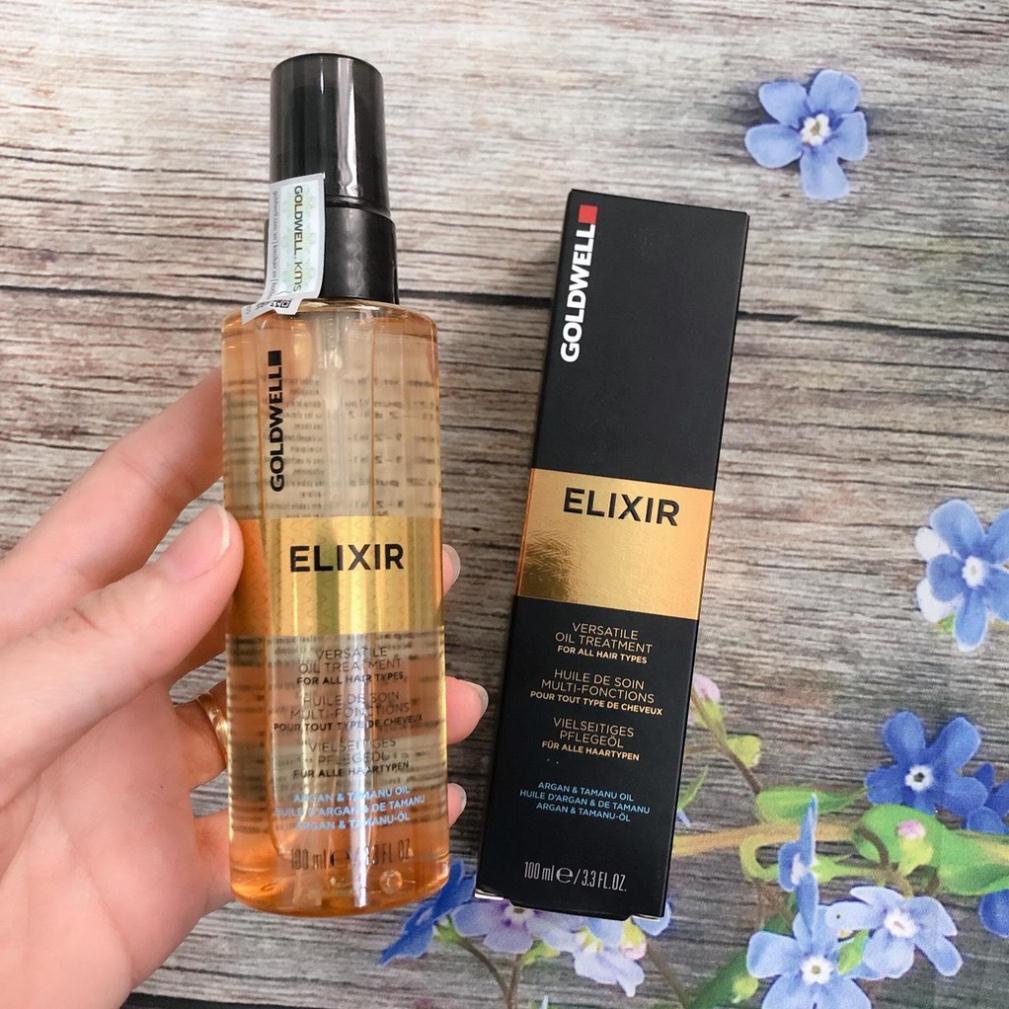 [ TẶNG MŨ ] Tinh Dầu Bóng Dưỡng Tóc Đa Năng Goldwell Elixir Argan Oil 100ml