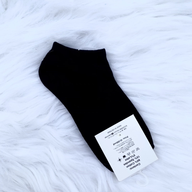 Vớ cổ ngắn đen full nam nữ, tất chân cổ ngắn công sở( hình thật)