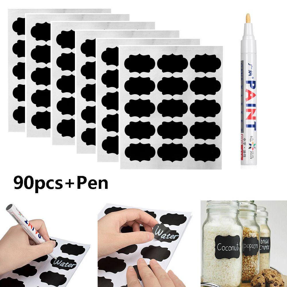 Set 90 Nhãn Dán Bảng Đen Viết Phấn Chống Thấm Nước