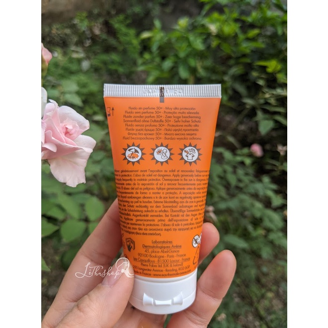 [Mẫu mới 2022] Kem chống nắng Avene fluid siêu thấm, siêu thoáng chống UBV,UVA- ánh sáng xanh
