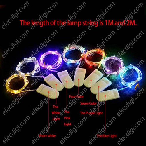 Dây Đèn Led Cước Đồng Dùng Pin CR2032 Đủ Màu