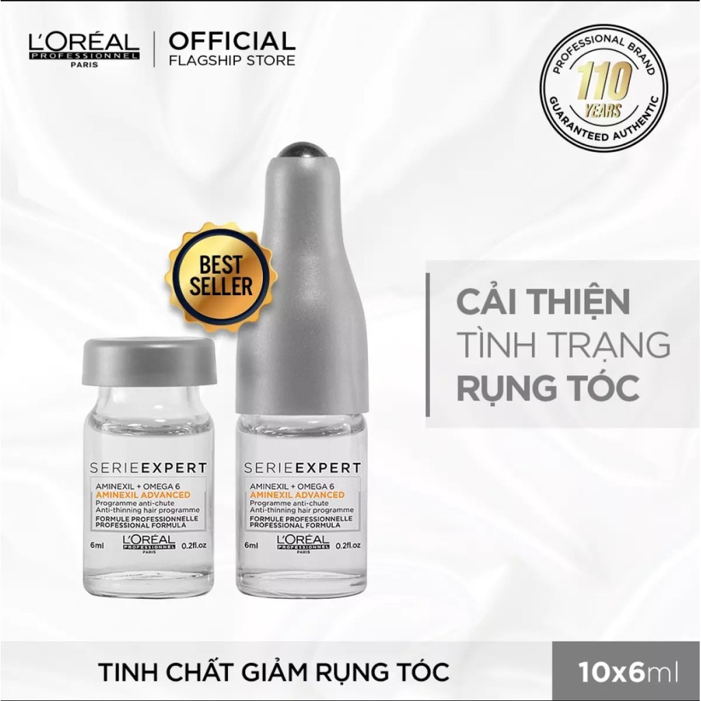 Tinh chất dưỡng tóc Loreal Serie Expert Aminexil Advanced – 10x6ml, ngăn ngừa rụng tóc và kích thích mọc tóc