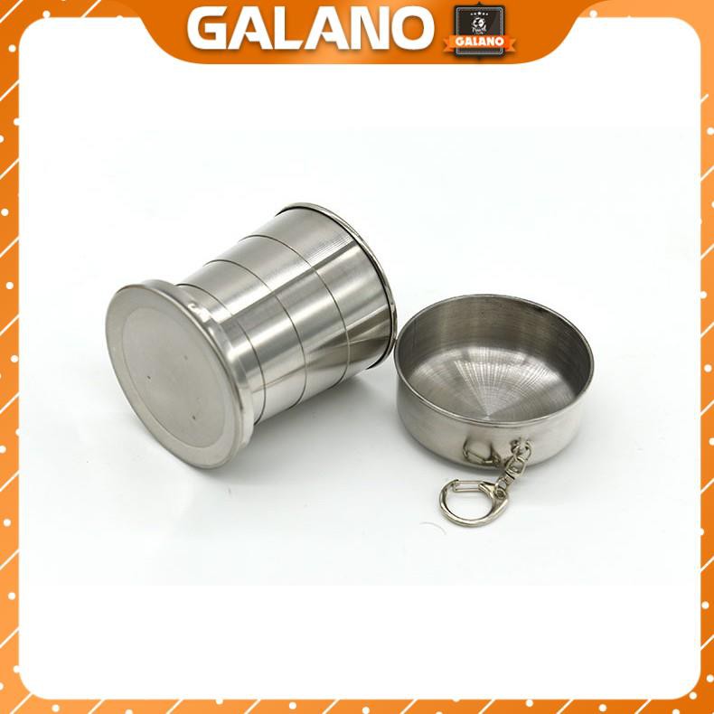 Ly Uống Nước Gấp Gọn GALANO Chất Liệu Cốc Inox Có Nắp Đi Du Lịch, Dã Ngoại Đa Năng HG-001179