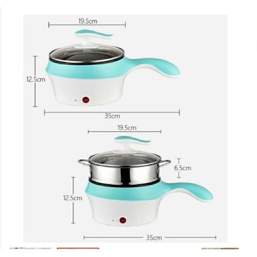 Nồi Lẩu Mini 2 Tầng Đa Năng Chống Dính, Chiên, Xào, Nấu Cơm Kèm Xửng Hấp