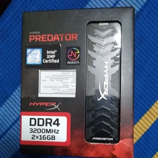 Ram PC Kingston HyperX Predator RGB 32GB 3200MHz Black DDR4 (16GBx2) HX432C16PB3AK2/32