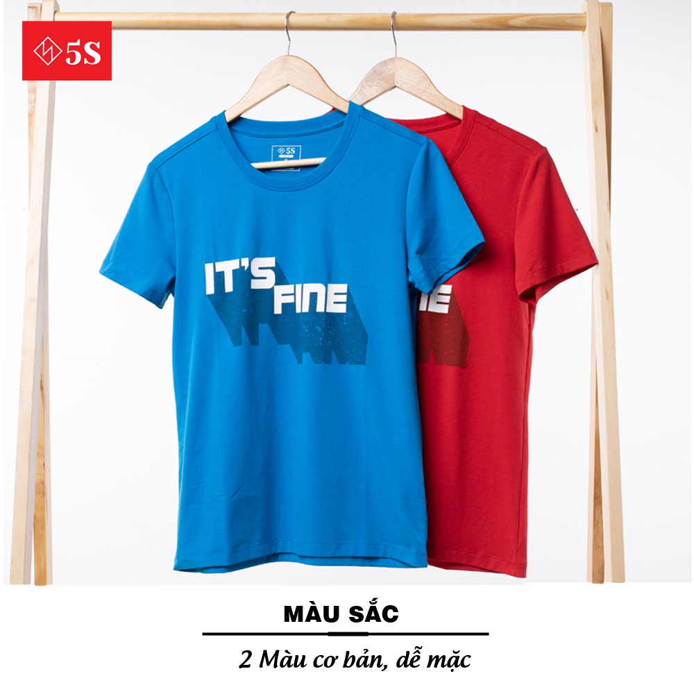 Áo Thun Nam Tay Ngắn Cổ Tròn 5S In Hình (2 mẫu), Chất Cotton Mềm Mịn, Thấm Hút Mồ Hôi, Co Giãn Cực Tốt. | BigBuy360 - bigbuy360.vn
