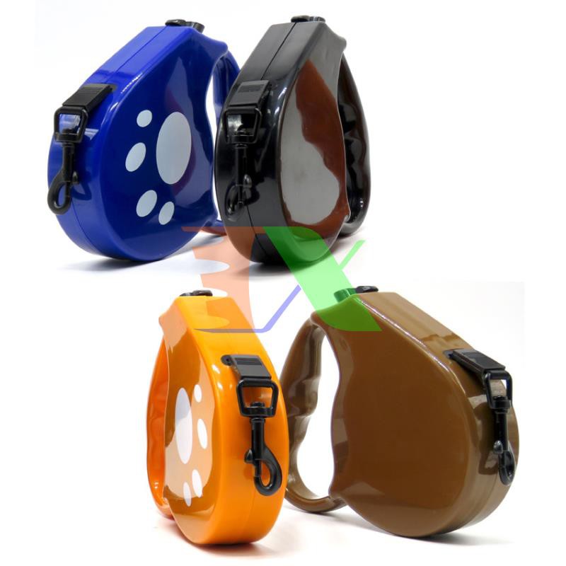 Xích chó mèo rút gọn XRU-5M, Hộp dây dắt chó 5m, dây dắt chó mèo đi dạo có khóa