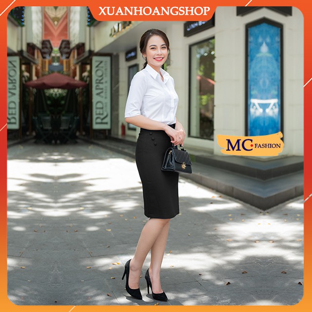 Áo Sơ Mi Trắng Nữ Đẹp Công Sở, Tay Ngắn Cộc Mc Fashion, Size Đủ, Chất Liệu Vải Co Giãn Nhẹ, Mát A0068, A0074, A280 | BigBuy360 - bigbuy360.vn