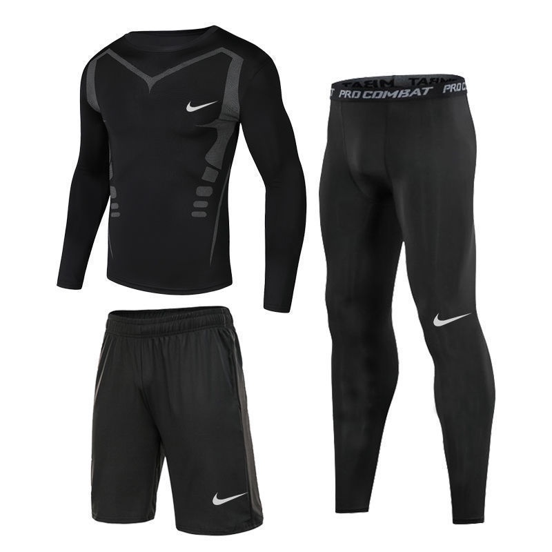 Set đồ bơi 3 mảnh gồm áo tay dài + quần short + quần dài nhanh khô cho nam