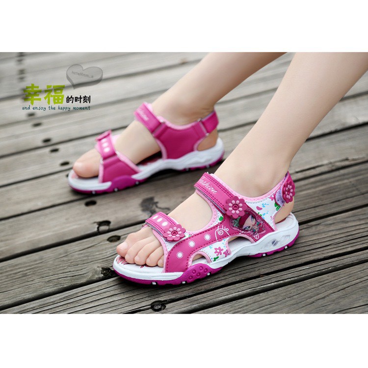 (015)  Dép sandal bé gái công chúa dành cho bé từ 3 -13 tuổi Hàng Quảng Châu Cao Cấp