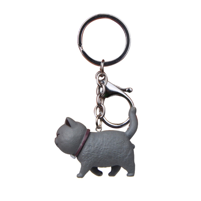 Móc khóa hình chú mèo dễ thương siêu bền tiện dụng cho học sinh