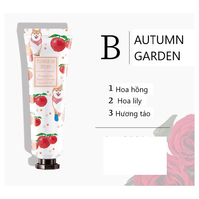 Combo 5 Kem dưỡng da tay FLOWER OF STORY hương nước hoa 30g