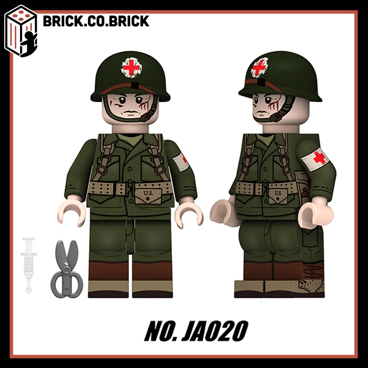 Lính Cứu Thương Hoa Kỳ Đồ Chơi Lắp ráp Mô hình Quân Sự Minifigure Lính Mỹ Military Army American Soldier JA020